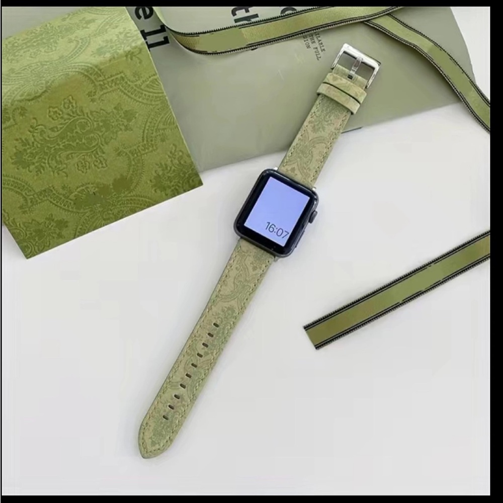 Green Patterned Smartwatch Band